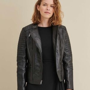 Wilsons Leather asymmetrical lamb moto jacket XL